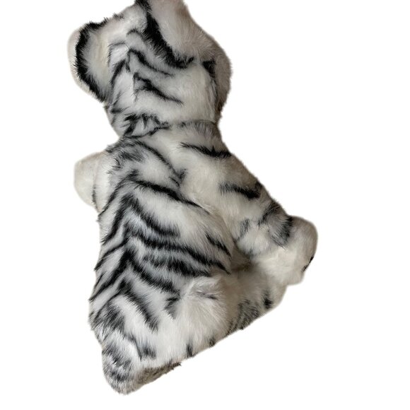 Wow Wow Mechanical White Tiger Cub Stuffed Animal Plush Toy Black Stripes 14 - Picture 3 of 6